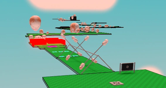 Escape Running Head Stage 11 bike course with spinning head obstacles